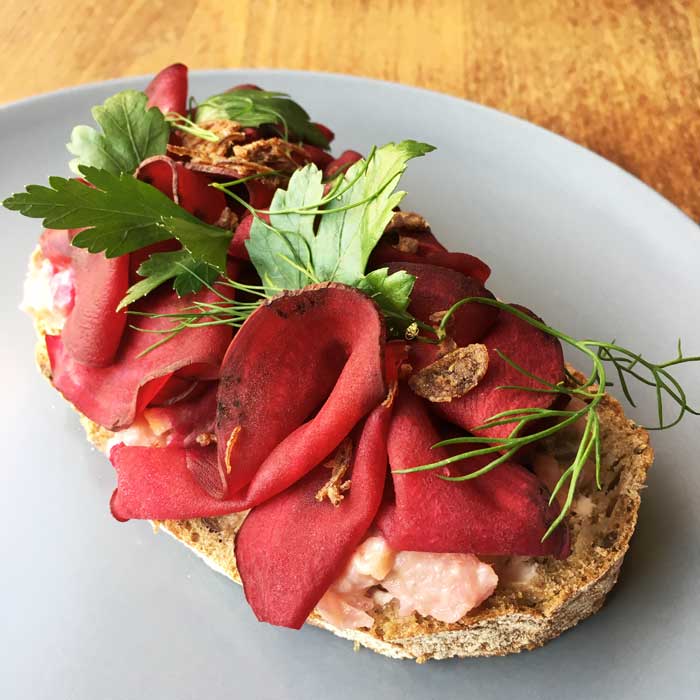 Smörrebröds in der Kaffee Bar Stralsund